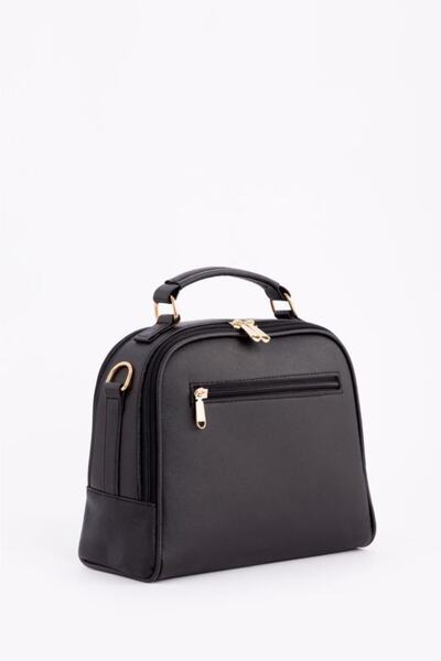 ESPARDİLE Kadın Siyah Fermuarlı Midi Omuz Çantası