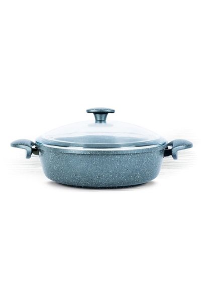 ThermoAD Cast Iron Granite Flat Pot 24 Cm