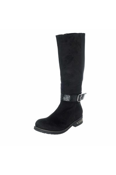 İriadam K1011-1 Black Stretch Women's Boots Large Size