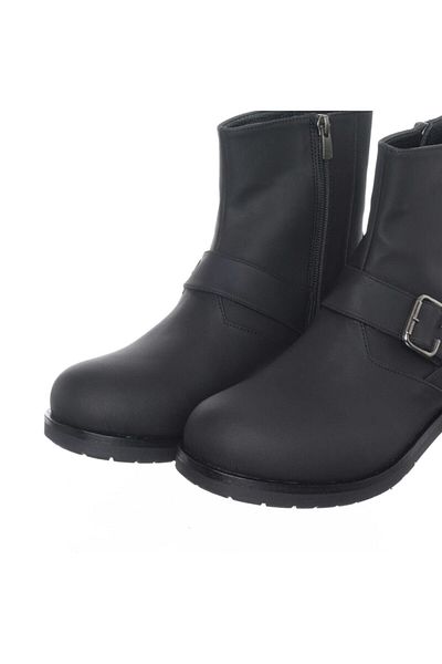 İriadam K186-5 Black Nubuck Elastic Large Size Women's Boots