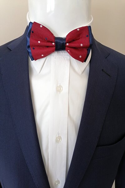 Kravatistan Papion cu model roșu Claret