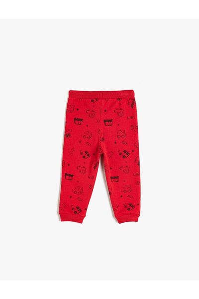 Koton Kids Baby Boy Regular Waist Printed Waist-Tied Sweatpants