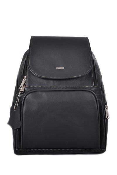 Meka Deri Women's Black Genuine Leather Backpack