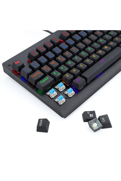 REDRAGON K568r Dark Avenger Rainbow Blue Switch Türkçe Q Mekanik Oyuncu Klavyesi