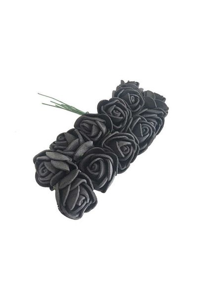 ELITETIME Latex Eva Artificial Flower Rose Black (2 cm* 2 cm) (144 τεμάχια)