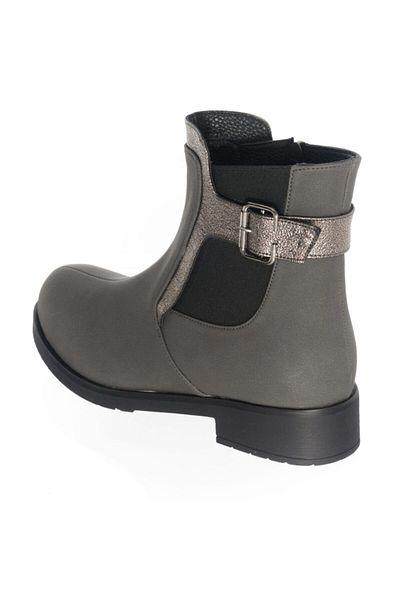İriadam K098 Gray Oiled Nubuck Large Size Comfortable Fit Women's Boots