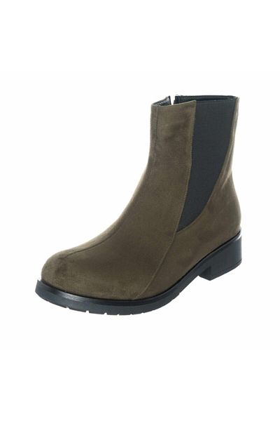 İriadam K418 Khaki Suede New Season Large Size Women's Boots