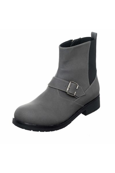 İriadam K186-1 Gray Nubuck Large Size Women's Boots