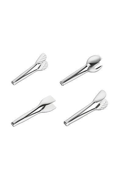 Nehir Steel Tongs Set of 4 Serving Tongs - Serving Set