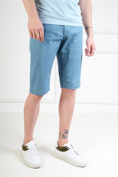Luppo Club Μπλε ανδρικό σορτς Bermuda Slim Fit
