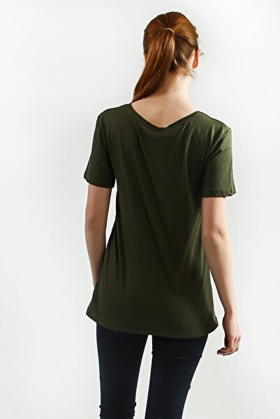Collezione Green Khaki Women's Sports T-shirt - Regular Short Sleeve