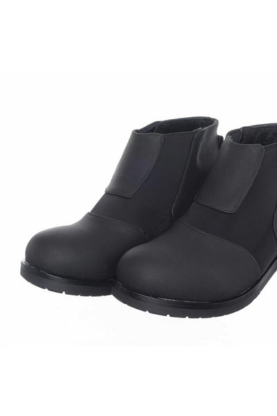 İriadam K382 Black Nubuck Stretch Large Size Women's Boots