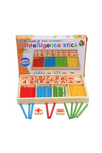 HAMAHA Ahşap Matematik Toplama Çıkarma Kutusu Çubuklu Montesorri Etkinlik