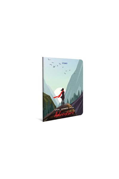 Gıpta Adventure A6 (dimensiune mini) Caiet de note cu copertă din carton cu cusături cu sârmă, 80 de coli pătrate (pachet de 24) 3860