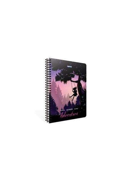 Gıpta Caiet de copertă din carton cu spirală A4 Adventure 100 coli pătrate (pachet de 4) 3846