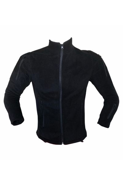 FLAŞ Μαύρο παλτό Tactical Fleece με 5 τσέπες - Στρατιωτικός Τύπος