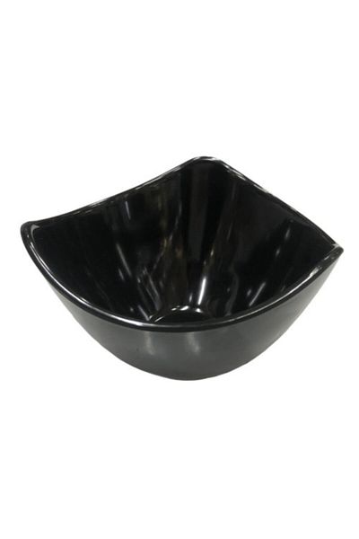 Evren Asymmetric Unbreakable Black Salad Bowl