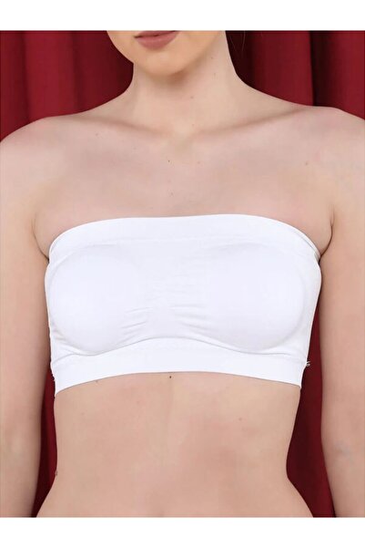 Genel Markalar Beyaz Elite Life Kadın Destekli Straplez Büstiyer Sütyen