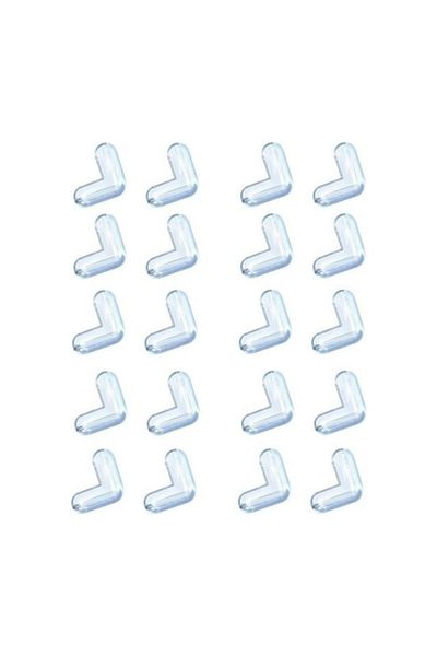 demethome 20 Pieces of Bunch Home Triangle Baby Silicone Διαφανές γωνιακό προστατευτικό