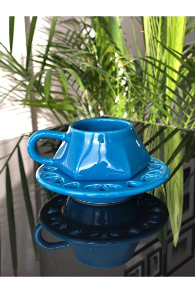 TAMER YİĞİT Geometric Model Single Cup Blue