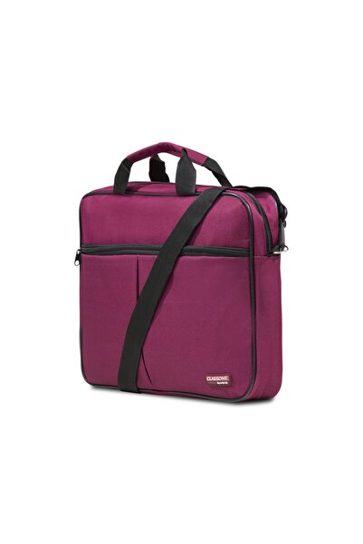 Classone Bnd305 El Çantası 15,6 Inç Uyumlu Laptop Notebook El Çantası-bordo