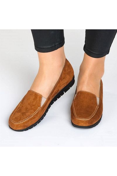 İriadam 200591 Tan Suede Large Size Women's Shoes