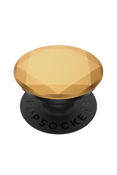 Popsockets Medalion metalic cu diamant Popgrip, auriu