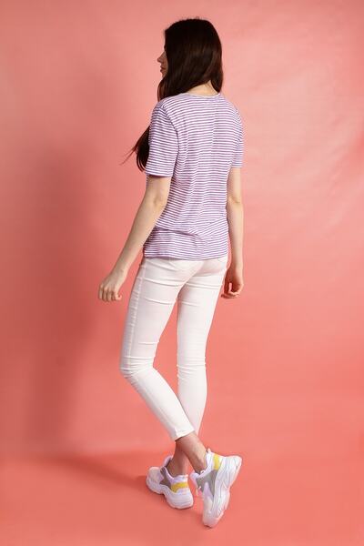 Collezione Πράσινο λιλά γυναικείο αθλητικό μπλουζάκι - κανονικό κοντό μανίκι