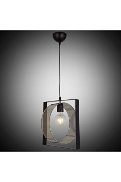 LUCEA Moke Tekli Siyah Altın Avize 1xe27