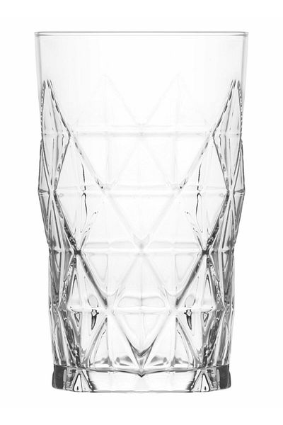 Emr züccaciye Lav Keops Embossed Water Glass Set of 6 Water Soft Drink Glasses Keo377