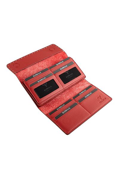 Garbalia Genuine Leather Saddler Rose Dusty Women's Money Portfolio with Stitched Phone Compartment