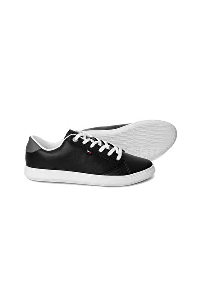 Tommy Hilfiger Siyah Erkek Oxford/ayakkabı Fm0fm01987 990 Essentıal Leather Cupsole Low Cut Black