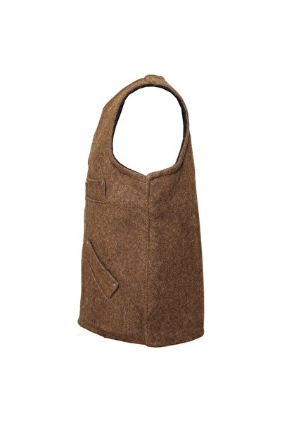 EvimShopping Men's Felt Vest Light Brown