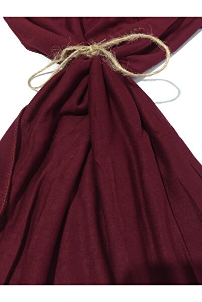 şehri şal Viskon Bordo Renkli Düz Eşarp