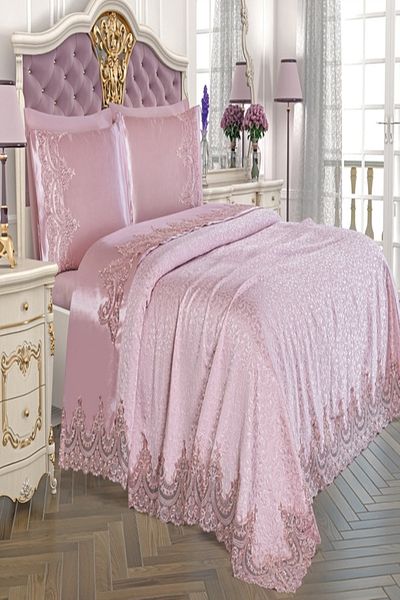 ESEN EV TEKSTİLİ VE ÇEYİZ Sultan French Lace Pique Set 6 Pieces