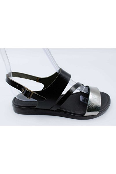 Papuccu صندل من الجلد الأسود اللامع ببطانة داخلية Gzs20y97224
