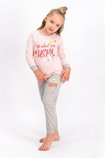 U.S. Polo Assn. Set de pijamale pentru fete cu licență