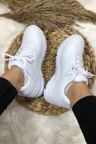 Kinetix Pantofi de mers pentru femei albi sport zilnici Suomy