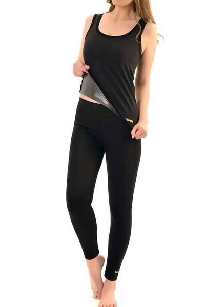 bonbonetti Colanți termice și maioț de corp pentru femei, negre, dulce, saună...