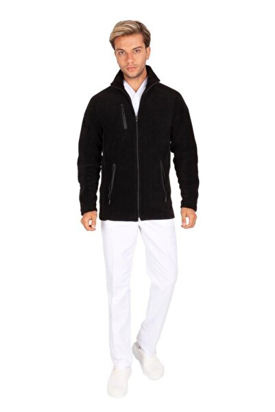 VEHBİ Ανδρικό μοντέλο χειμερινού παλτού από πολικό ύφασμα γιατρών και νοσηλευ...