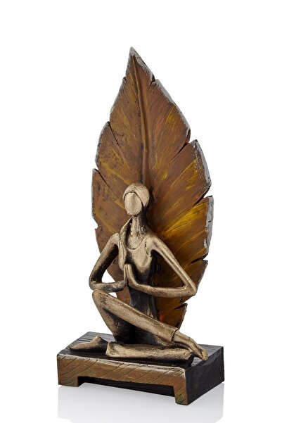 SETABIANCA Seta Fall Yapraklı Yoga Yapan Kadın Biblo