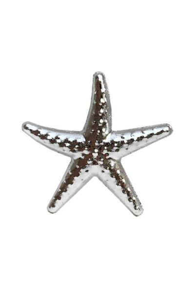 ELITETIME 25 قطعة من مادة تزيين نجم البحر الصغيرة من عرق اللؤلؤ باللون الفضي ...