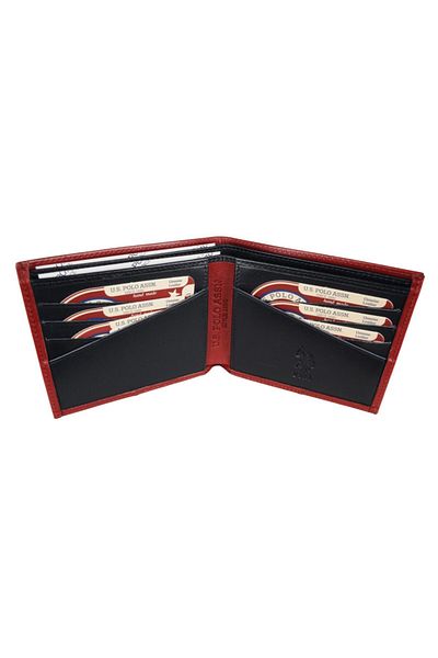 U.S. Polo Assn. Plcz8392 Claret Red Men's Wallet