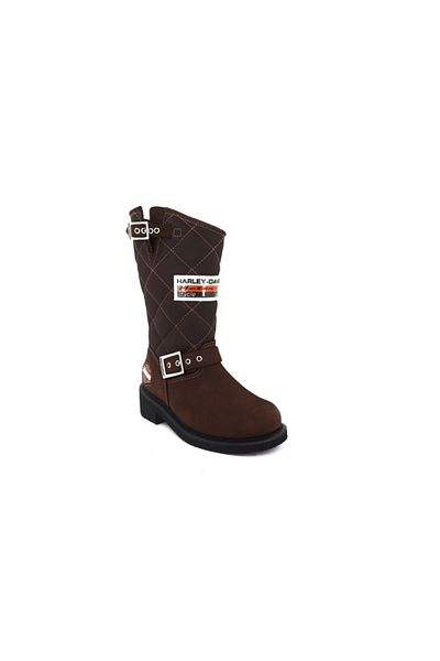 Harley Davidson Brown Nubuck Leather Laconia 644 Women's Boots 025g100071
