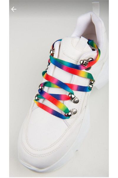 SPOR AYAKKABI MARKET Rainbow Lacing Design