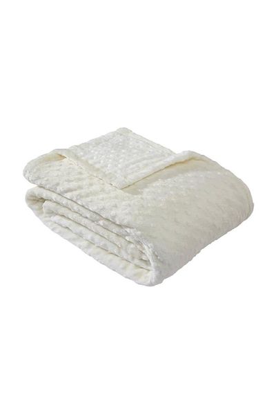 Merinos Double Pearl Bud Blanket - Bone