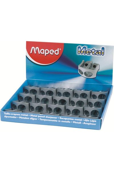 Maped Classic Metal Double Hole Student Pencil Sharpener - Pack of 20
