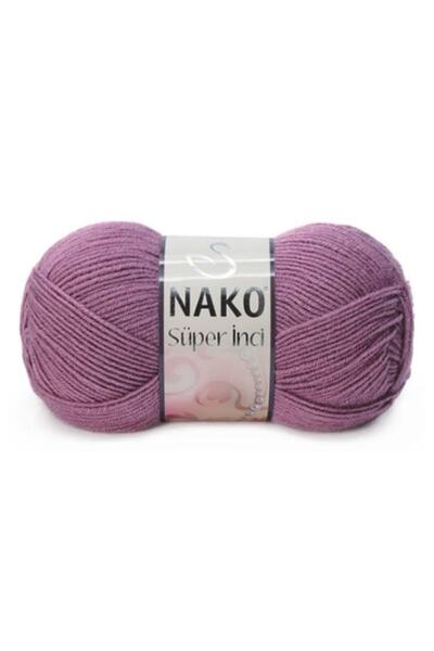 NAKO Süper Inci El Örgü Ipi Ipliği Yünü Renk Kodu:569 Koyu Gül Kurusu