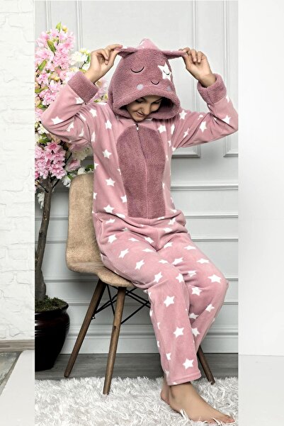 nisaNCa Σετ πιτζάμες με μοτίβο χειμωνιάτικο κοριτσίστικο φλις φόρμα