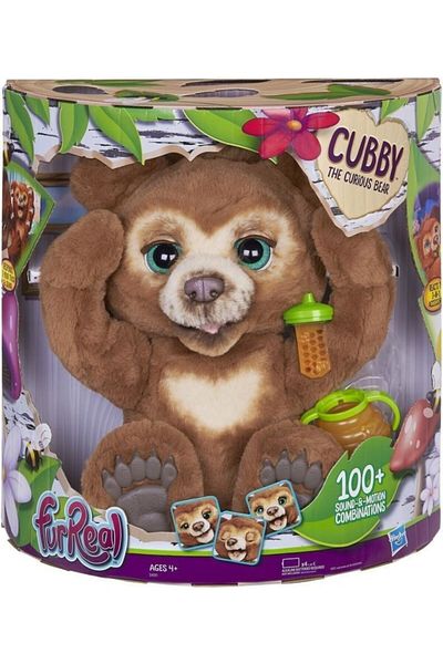 FurReal Fur Real My Cute Bear Cubby, Interactive Toy, 100+ Voices